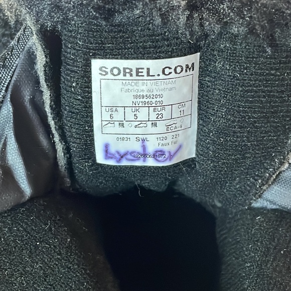 Sorel Boys' Toddler Snow Commander Winter Boots - Size 6 black - Picture 8 of 8